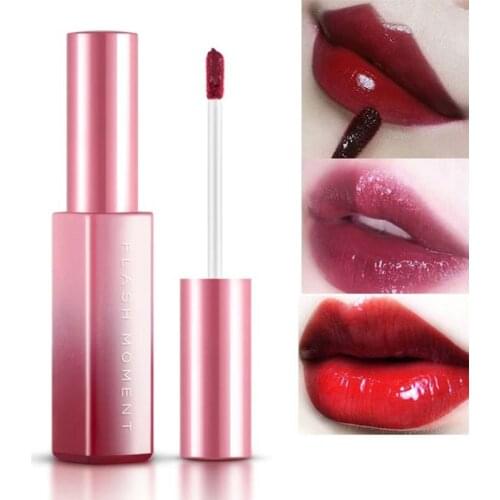 Flash Moment Non-stick Lipgloss Mirror 3D Lip Glaze Moisturizing Makeup Waterproof Long Lasting Lip Tint Lipstick Sexy Cosmetics