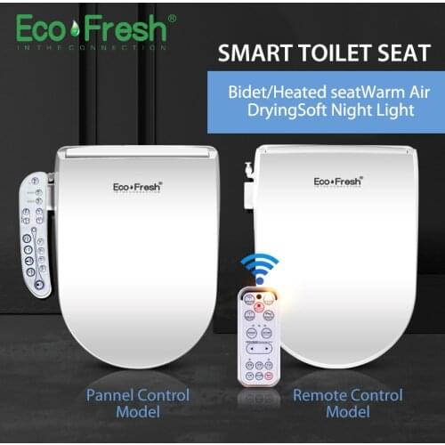 EcoFresh heated toilet seat Smart bidet toilet Electric Bidet cover intelligent toilet seat led lighting toilet seat