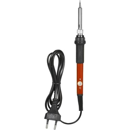 60W Adjustable Temperature Electric Welding Soldering Iron Tool 220V Red