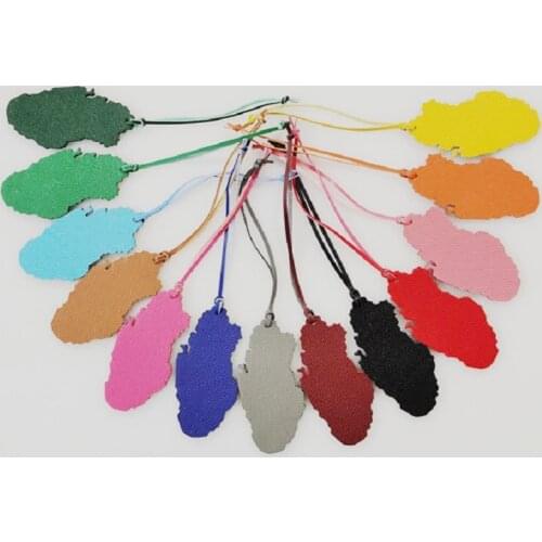 Qatar Map Key Chain Classic Leather Key Ring Woman Bag Pendant Car Accessories Gift For Female Friends