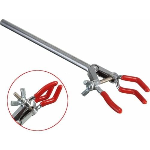 Alloy Lab Clamp 3 Prong Finger Rubber-Coated Large Grip Adjustable Condenser Holder Small NK-Shopping