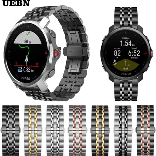 UEBN Metal Stainless Steel Strap For Polar Grit X Band for POLAR Vantage M POLAR IGNITE Accessories WatchBands