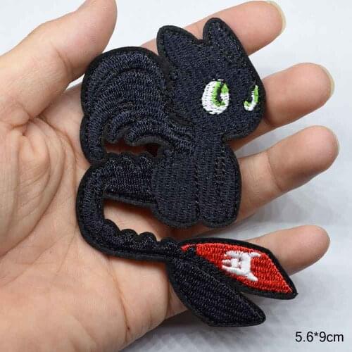 Black Dragon Iron On Embroidered Clothes Patch For Clothing Stickers Garment Apparel Accessories