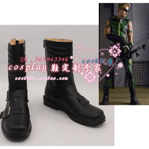 Green Arrow Oliver Queen Cosplay Shoes S008