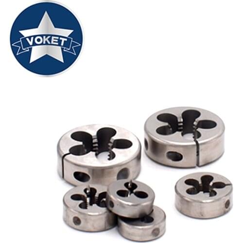 VOKET HSSE Adjustable AR-D Inch taper Pipe Die PT 1/16-27 1/8-28 P T 1/4-19 3/8-19 1/2-14 Thread round Threading dies