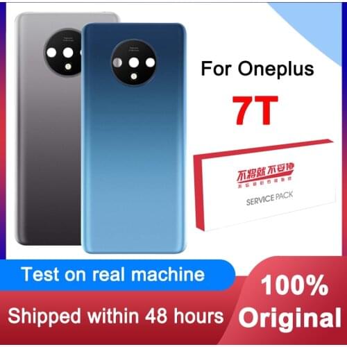 Original Back Housing Replacement For Oneplus 7T Back Battery Cover With Camera Lens For 1+7T One Plus 7T Rear Cover With Logo