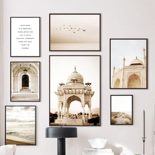 Pakistan Gate Beach Reed Seagull Grass Wall Art Canvas Painting Nordic Posters And Prints Wall Pictures For Living Room Decor