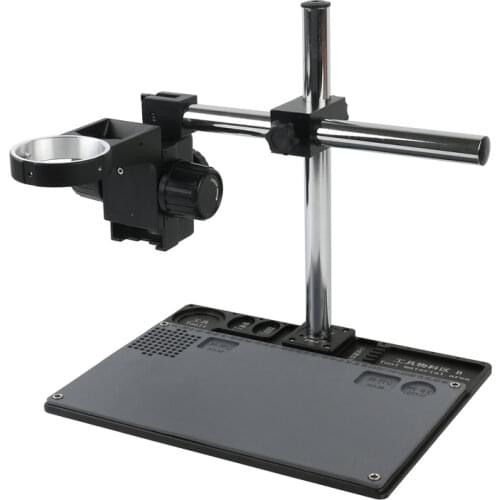 Aluminum Alloy Arm Microscope Stand Holder Bracket Foothold Table Frame For Stereo Microscope Repair Soldering