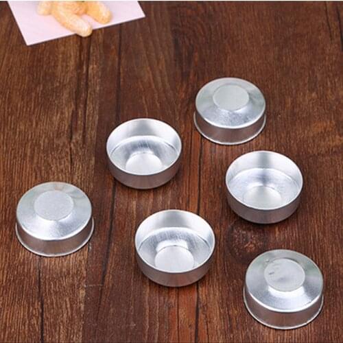 50pcs/set 3.8x1.58cm Empty Aluminum Candle Tins Candle Wax Jars Storage Cases Containers DIY Candle Making Molds Candle Tin Jars