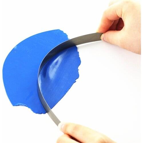 Clay Cutter Blade Stainless Steel Flexible Handmade Pottery 20CM Long Fabric Sculpting Slicer with Storage Box Flexible Blade