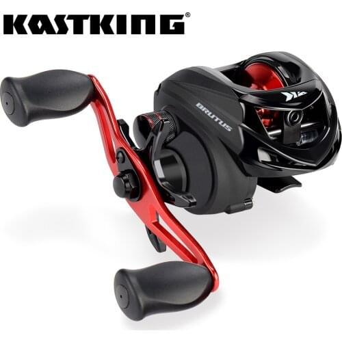 KastKing Brutus Baitcasting Fishing Reel 6.3:1 Gear Ratio 4+1 Ball Bearings 6KG Drag Graphite Frame Aluminum Handle Fishing Coil