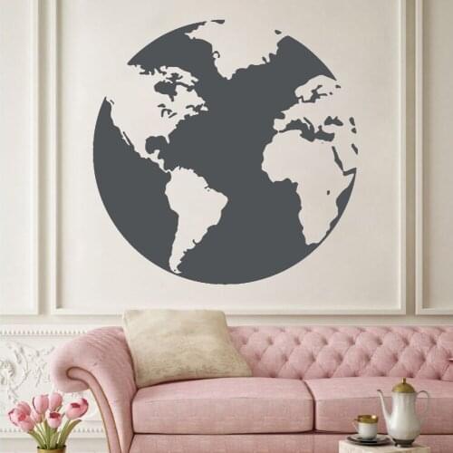 Removable Wall World Map Vinyl Wall Sticker For Living Room Bedroom Decor Decal Office Decoration Map Wallpaper Murals HY1836