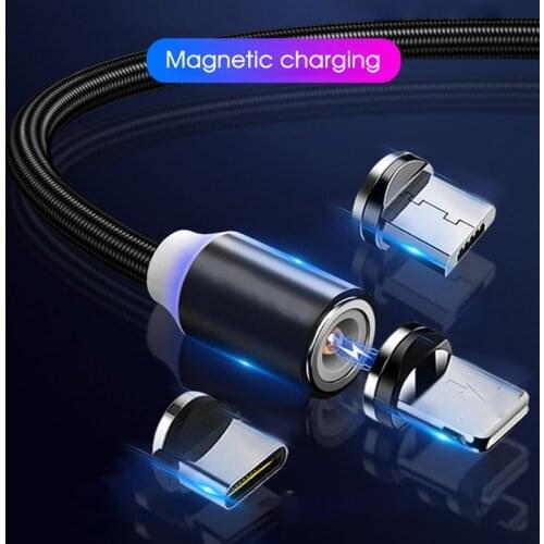 Tutew Magnetic Charger USB Cable For iPhone Samsung Android Mobile Phone Magnet Micro USB Type C Cable USB-C Fast Charging Cord