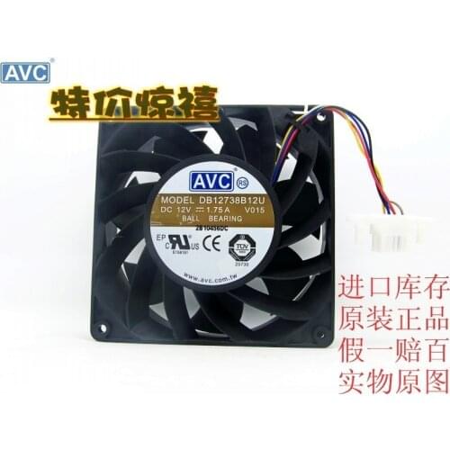 For AVC 12038 industrial ventilation fan 12V 1.75A DB12738B12U violence chassis fan