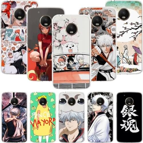 Gintama Funny Japan Anime Phone Case For Motorola Moto G9 G8 G7 G6 G5 E6 E5 E4 Plus Play Power One Action Macro Coque Cover Capa