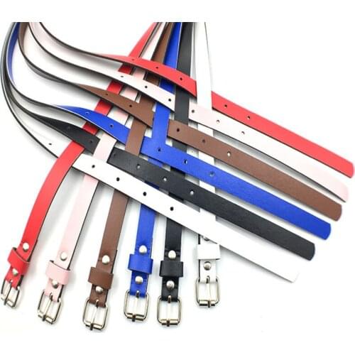 Lady Belt New Fashion Women Lady Girl Thin PU Leather Waist Belt Narrow Wastband Belts Colorful Waistbelt PD-003