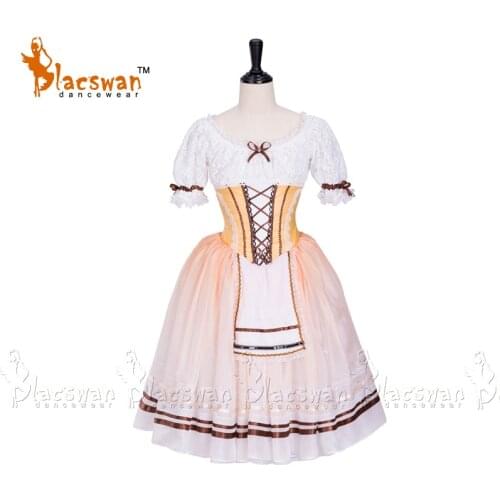Girl Cavalry Halt Tutu Dress A la Seconde Beige Ballet Tutu Dress Fading Chiffon Giselle Romantic Tutu Maid Ballet costume BT719