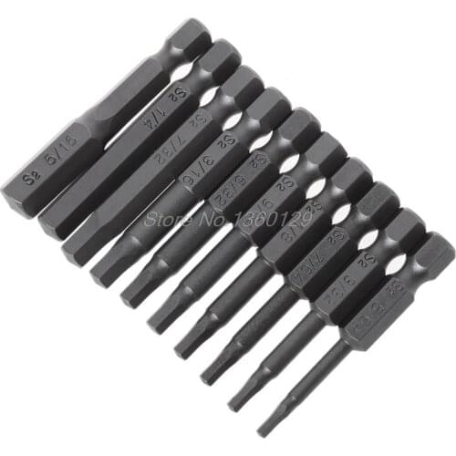 10pcs Magnetic Hexagon Screwdriver Bit S2 Steel 1/4 Inch Hex Shank Screw Drivers Set 50mm Dec10 Wholesale&DropShip