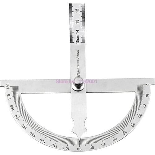 100pcs Protractor Round Head Angle Square Craftsman Rule Ruler Machinist Stainless Steel General Tool