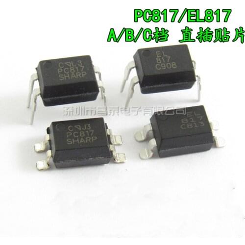 20PCS Optocoupler PC817C EL817C A B C File SOP-4 DIP-4