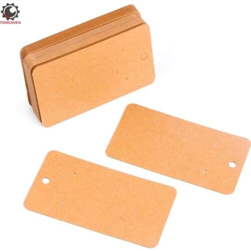 Earring Display Cards 200 Pcs Earring Holder Card Blank Kraft Paper Tags for DIY Ear Studs and Earrings 3.5 x 2 Inch