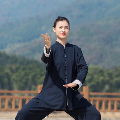 2021 Kung Fu Uniform Traditional Chinese Clothing Tai Chi Uniform Wushu Martial Arts Morning Exercise Bruce Lee Tang Suit 12442