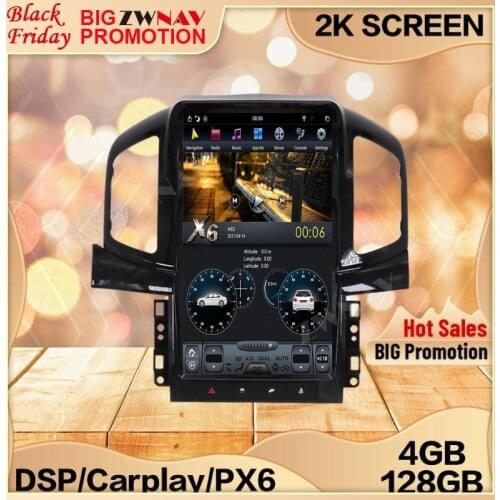4+128G Tesla Screen For 2013 2014 2015 2016 2017 Chevrolet Captiva Android 9 Multimedia Audio Recorder Radio Receiver GPS Stereo