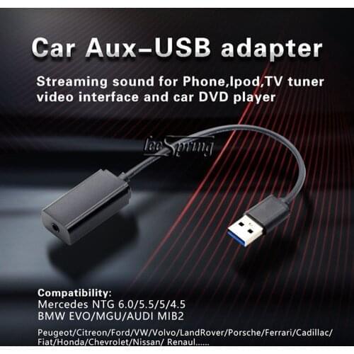 Car USB AUDIO BOX TO AUX 3.5mm Adapter for BMW EVO ID6 ID7 MGU system BMW 1/2/3/4/5/7 X1 X3