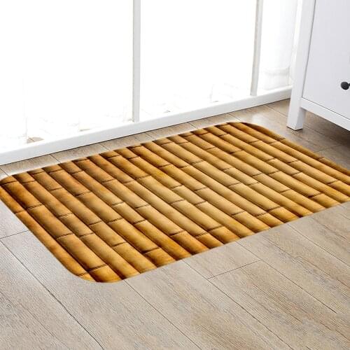 Bamboo Print Mat Doormat Glitter Floor Mats Indoor Outdoor Throw Rugs Home Decorative Carpet Room Entryway Mat for Living Room