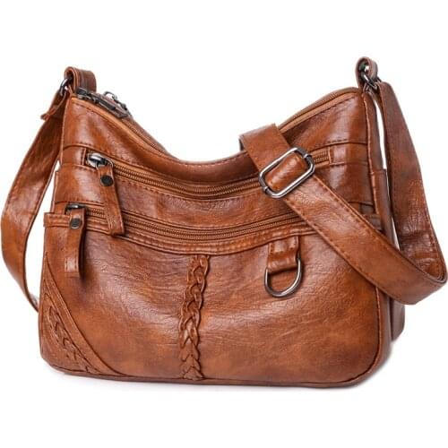 Womens Designer Luxury Handbag 2020 Fashion High quality Soft Leather bags Women Handbags Multi-pocket Shoulder Messenger Bag