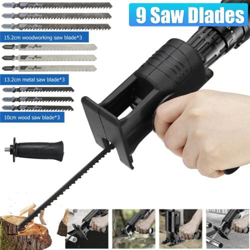 Electric Drill Modified Electric Saw Electric Reciprocating Saw Adapter Power Drill to Jig Saw Woodworking Cutting Hacksaw