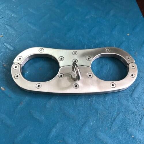 Hand Fixed Wrist Restraints Bondage Cuffs Stainless Steel Metal Handcuffs Erotic Sex Games For Adults Slave BDSM Torture Tools