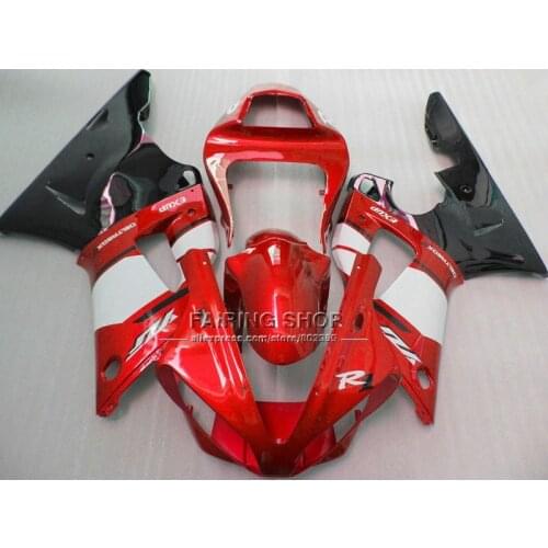 Red black EXUP custom fairing for YAMAHA YZF1000 YZFR1 2000 2001 ABS plastic fairing YZFR1 00 01 bodywork aftermarket+7gifts