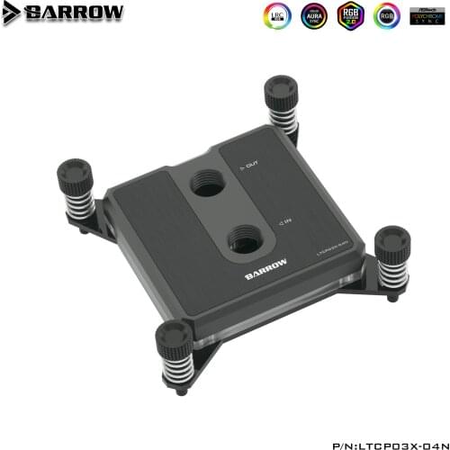 Barrow CPU Water Block use for Intel X99 X299 Socket LGA2011 2066 POM / Brass Metal Top / A-RGB Light to 5V 3PIN GND AURA