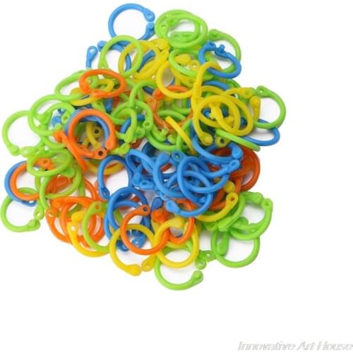 100Pcs Colorful Knitting Stitch Markers Crochet Locking Tool Craft Ring Marker D30 20 Dropshipping