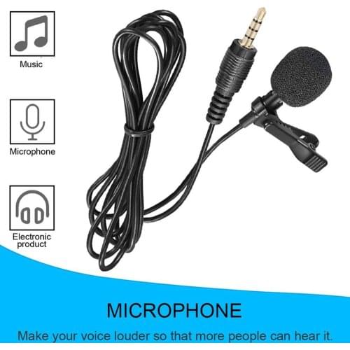 Mini Mic Microphone Case Smart Phone Recording PC Clip-on Lapel Support Microphone Answering Phone