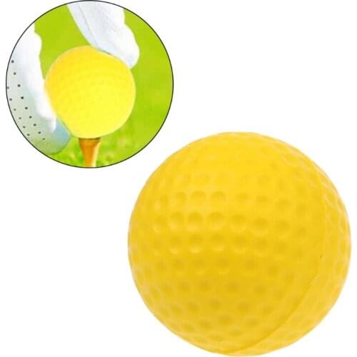 1Pcs PU Foam Golf Balls Yellow Sponge Elastic Indoor Outdoor Practice Training