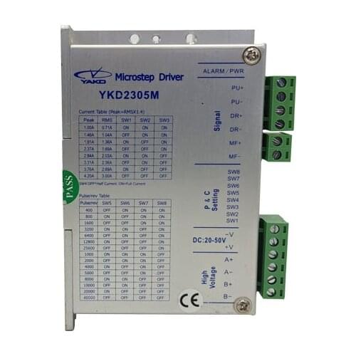 NEMA23 single-axis motor controller 32-bit digital signal digital two-phase stepping driver YAKO YKD2305M input voltage DC20-50V
