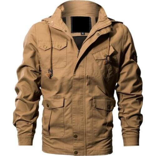 New spring mens jacket casual solid color coat hooded windbreaker 6XL