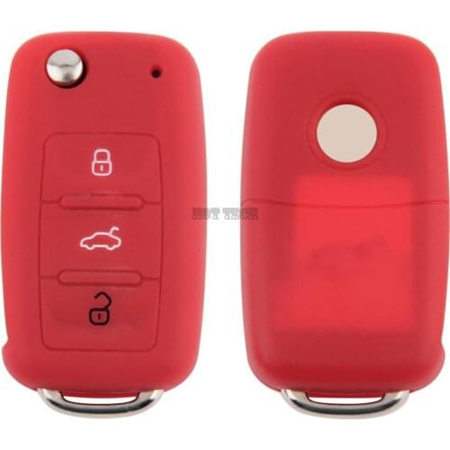 New Buttons Silicone Car Key Cover For VW For Volkswagen For Passat For Golf Touran Bora Cady Touran Sharan Transporter