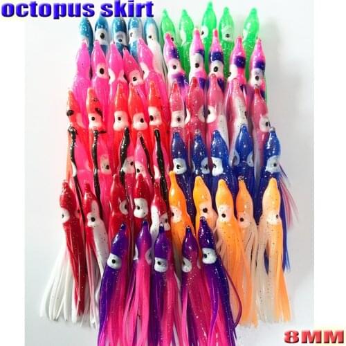 New fishing sotf octopus skirts octopus lures 11kinds each kind of 5pcs, total is 55pcs/lot length is 8CM