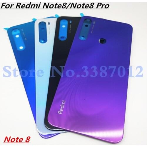 Original Glass Back Battery Cover For Xiaomi Redmi Note 8 Note8 Pro Housing Case Rear With Adhesive Sticker
