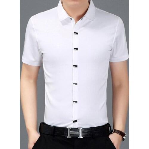 High-end Luxury Mens Shirts Summer Youth Mens Short-sleeved Shirts Korean Style Handsome Fashion Mens Shirts Streetwear