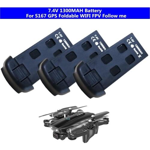 S167 S-167 1080P GPS Foldable WIFI FPV Follow me RC Drone Model Spare Parts Batttery 7.4V 1300MAH Recharge Battery