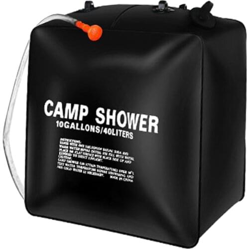 Solar Shower Bag 40L 10 gallons Solar Heating Camping Outdoor Shower Bag Hot Water 45°C Hiking Climbing Travelling Beach