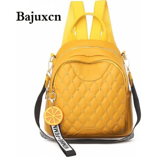 Rivet bag 2020 autumn new luxury designer ladies multi-functional travel backpack young girl student school bag hot sale