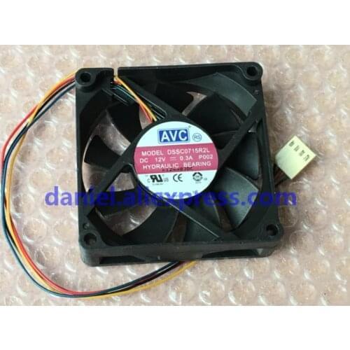 AVC DSSC0715R2L 12V 0.3A 7cm CPU fan PWM temperature-controlled radiator