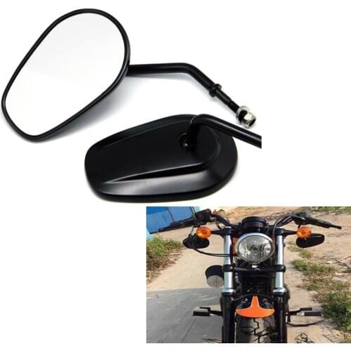 2X motorcycle mirrors Rear view Mirror 8mm Thread Rearview For Harley Road King Classic SOFTAIL XL XL883 SPORTSTER