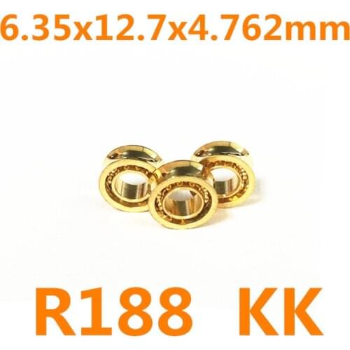 Gold R188kk 8 Beads 6.35x12.7x4.762mm Hand Spinner Top Yo-yo R188 Kk Bearing Ball Puller Accessory Long Time Sleep 5 Minites