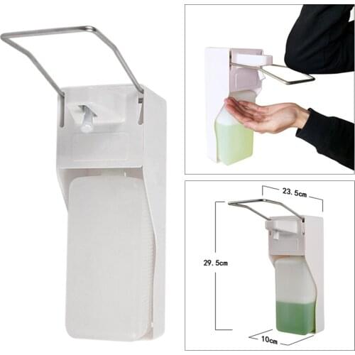 1000ml Wall-Mount Manual Liquid Soap Soap Dispenser Elbow Hand Aluminium Alloy Soap Dispenser For Kitchen Hotel Bathroom